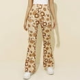 thumbnail image 2 of XIAONU Womens 70s Floral Flare Pants High Waist Stretchy Bell Bottom Trousers For Retro Hippie Style, 2 of 9
