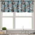 thumbnail image 3 of Ambesonne Garden Art Valance & Curtain, Botanical Roses Bouquet, 55"x30", Cadet Blue Pale Pink, 3 of 6