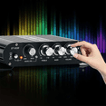 thumbnail image 2 of -838 HiFi 2.1 Channel Power Amplifier 80Wx2 Stereo Bass Sound Amp with Subwoofer Output Home Audio Black, 2 of 8