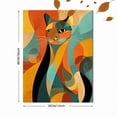 thumbnail image 3 of Abstract Cat Canvas Wall Art Print for Living Room Bedroom Office Hallway Dining Room Decor, 3 of 8
