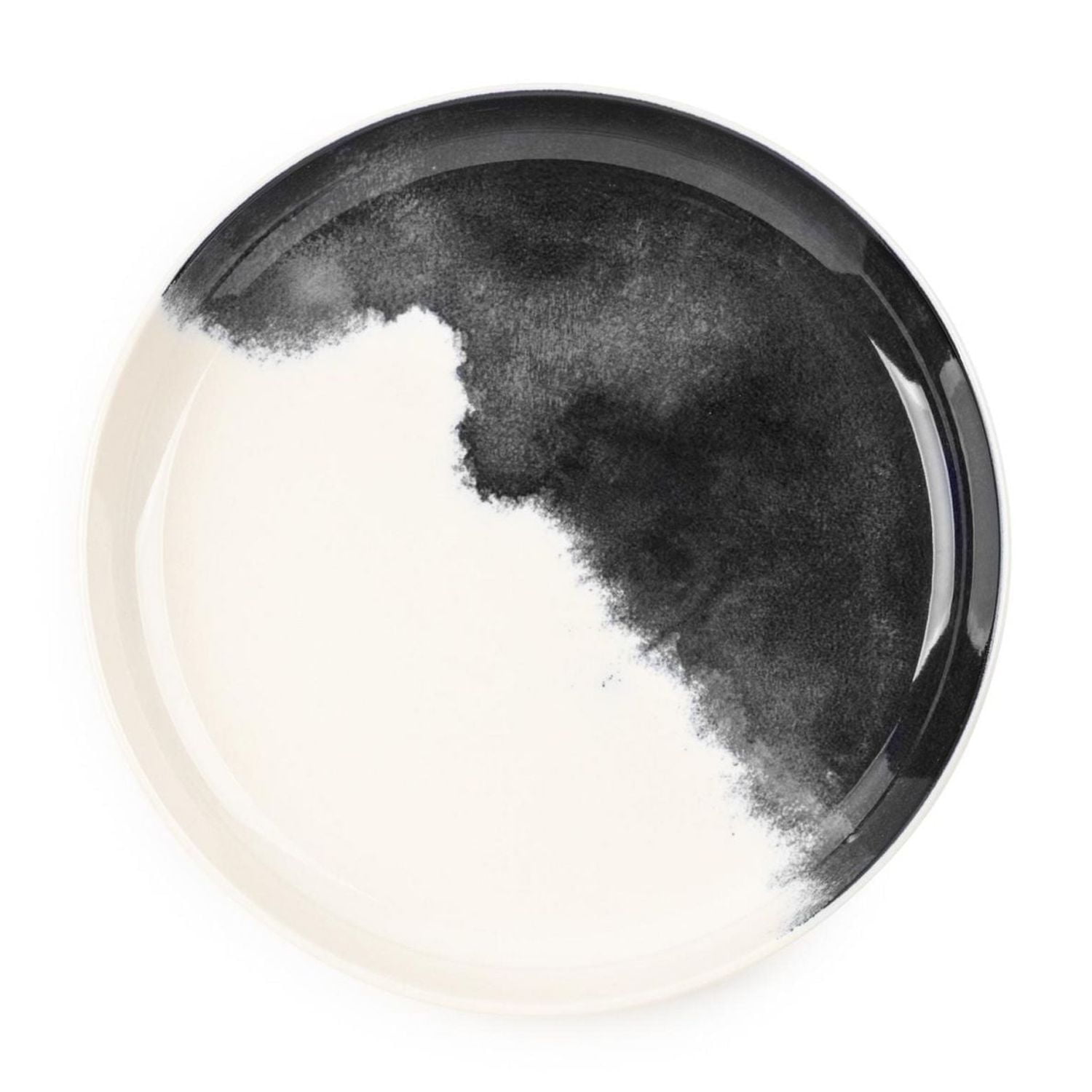 Thyme & Table Grey Drip Stoneware Round Salad Plate