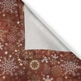 thumbnail image 4 of Ambesonne Christmas Valance Pack of 2, Snowflakes, 54"X12", Red Yellow and White, 4 of 5