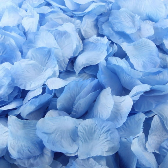 Rvkxad 1000 Pcs Pétales de Rose en Soie Bleus, Pétales de Fleurs Artificielles pour Déco de Mariage, Pétales Bleus, Déco de Fête