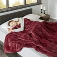 thumbnail image 5 of Beautyrest Solid Microlight/Berber Heated Blanket, King, Garnet, 5 of 14