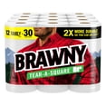 thumbnail image 1 of Toallas de papel Brawny Tear-A-Square, 12 rollos familiares = 30 normales, 1 of 9