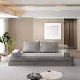 thumbnail image 5 of Miekor Furniture 86.6" Multifunctional Convertible Sofa Bed with 2 Removable Backrests and 2 Pillows,Fuffy Chenille Fabric Sofa,Chaise Lounge,Game Pad,DIY Modern Upholstered Couch,Deep Seat Couch MK56, 5 of 11