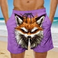 thumbnail image 7 of Hfnxid Big and Tall Men's Athletic Capris Cotton Linen Quick Dry Shorts Drawstring Workout Lounge Trouser Summer Travel Vacation Pants Purple XXXXL, 7 of 7