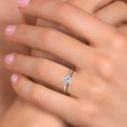 thumbnail image 4 of Gem Stone King 10K Two Tone Gold Sky Blue Topaz Solitaire Engagement Ring for Women | 0.70 Cttw | Round 5MM | Gemstone November Birthstone | Size 7, 4 of 6