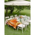 thumbnail image 3 of Outdoor Tablecloth with Umbrella Hole and Zipper, Orange Pumpkins Fall Rectangle Table Cloth 52x70 Inch Waterproof Tablecloth, Sunflower Leaves Picnic Table Cover for Patio Camping, 3 of 7