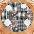 thumbnail image 2 of Pioneer Flower Floral Print Pattern Round Fitted Tablecloth with Elastic Edge,Dining Table Cover Waterproof,Outdoor Round Tablecloth for Camping,Dining,Indoor and Outdoor, 2 of 7