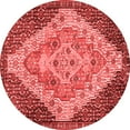 thumbnail image 1 of Ahgly Company Indoor Round Medallion Red Traditional Area Rugs, 3' Round, 1 of 4