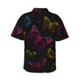 thumbnail image 3 of Daiia Butterfly Hawaiian Shirt for Men Gentle Cotton Regular Short Sleeve Casual-Small, 3 of 9