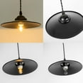 thumbnail image 3 of KAYYELAMP Hanging Light E26 Connection Black Metal Lampshade E12 Base 3.2Ft Cord Vintage Style Pendant Light Replacement Downlight For Kitchen Island Office(No Bulb), 3 of 6