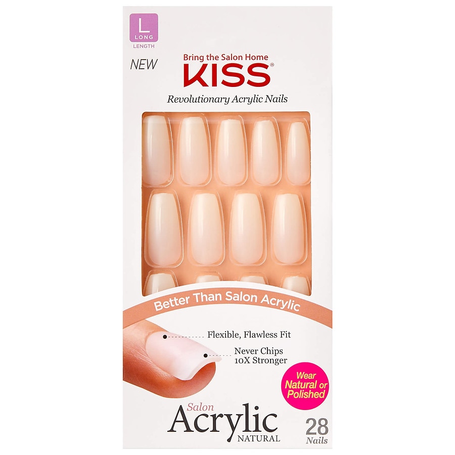 Kiss Salon Acrylic Natural Nails, Strong Enough