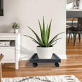thumbnail image 4 of Square Flower Pot Stand With Wheels Flower Pot Caster Wheels Heavy Duty Tray Gray, 4 of 4