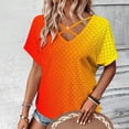 thumbnail image 4 of Raeneomay Oversized T Shirts for Women Fashion Solid Color Shor T-Sleeved V-Neck Loose Casual Tops, 4 of 6