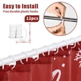 thumbnail image 4 of Ikfashoni Christmas Tree Shower Curtain with Hooks, Winter Snowman Waterproof Bathroom Curtains, 72"X72", 4 of 8