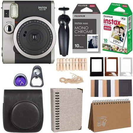 Fujifilm Instax Mini 90 Instant Camera + Fuji Instax Film (20 Sheets) + Accessories (Fuji Xe2 Best Price)