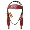 thumbnail image 2 of Western Horse Headstall Tack Bridle American Leather Mahogany Hilason, 2 of 6