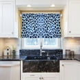 thumbnail image 5 of Yayeee Kitchen Curtains Tier Pair Light Filtering 27"x24" Rod Pocket Short Cafe Window Panel, Blue Leopard Print, 5 of 7
