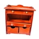 thumbnail image 3 of Mesita de noche de madera para casa de muñecas a escala 1/12, mueble de juego de simulación para casa de muñecas, cajón rojo, 3 of 9