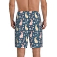 thumbnail image 6 of KLL Cute Rabbit Floral for Men's 1-Pack Shorts,Sleep Pajama Shorts for Men Soft Pj Shorts Men's Pajama Bottoms Sleepwear -Large, 6 of 7
