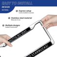 thumbnail image 3 of US Standard Size License Plate Frame Funny Quote Outta  Way I'm Going to Starbucks Silver Stainless Car Tags 2 Holes, 3 of 6