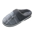 thumbnail image 3 of House Slippers for Men Memory Foam Winter Slip On House Shoes Fleece Lined Non Slip Comfortable Casual Indoor Outdoor Warm Mens Slipper Size 42, 3 of 8
