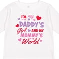 thumbnail image 4 of Inktastic Valentine's Day I'm My Daddy's Girl and My Mommy's World Girls Long Sleeve Toddler T-Shirt, 4 of 5