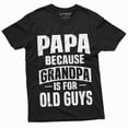 thumbnail image 3 of Papa T-Shirt Grandpa Is For Old Guys T-Shirt Pops Powpow Fathers Day Dad Tee (Large Military Green), 3 of 6