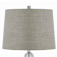 thumbnail image 2 of Benjara BM224708 Fabric Table Lamp with Spherical Glass Base & Ball Accent, Gray & Clear, 2 of 5