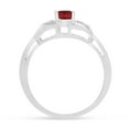 thumbnail image 5 of 14k White Gold Oval Garnet And Diamond Ring, 5 of 6