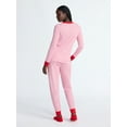 thumbnail image 4 of Joyspun Women's Waffle Knit Henley Sleep Top, Joggers and Socks Pajama Set, 3-Piece, Sizes XS-3X, 4 of 8