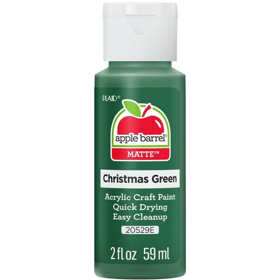 Apple Barrel Acrylic Craft Paint, Matte Finish, Christmas Green, 2 fl oz