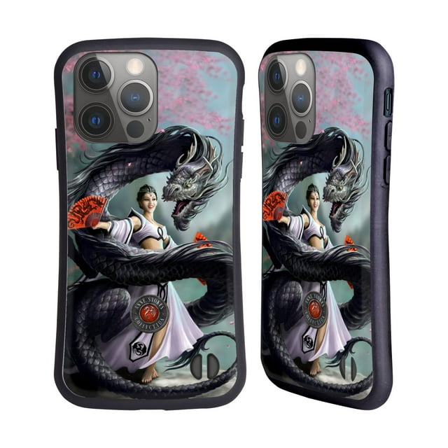 Head Case Designs Officially Licensed Anne Stokes Dragons 3 Dancer Hybrid Case Compatible with Apple iPhone 14 Pro
