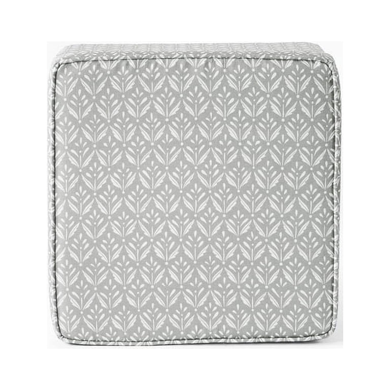 HomePop Square Storage Ottoman, Gray Diamond Print photo 7
