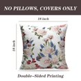 thumbnail image 2 of LALILO Throw Pillow Covers Floral With Pink Roses Flower Floral Cushion Cover 18" x 18", 2 Pack, 2 of 6