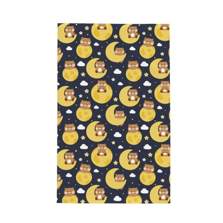 

Matuu Moon Bear for Waffle Kitchen Towel Dish Towels Hand Towels for Kitchen 16 X 26 Inches