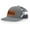 Heather Grey/American Flag, variant on Trump Hat Bold MAGA Trump 2024 Mesh Back Leather Patch Trucker Hat, Black/Black