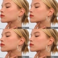 thumbnail image 6 of YOUNGYUE Sterling Silver Hoop Earrings for Women, Hypoallergenic Lightweight Big Thick Hoop Earrings, 35/40/50/60/70mm, 6 of 6