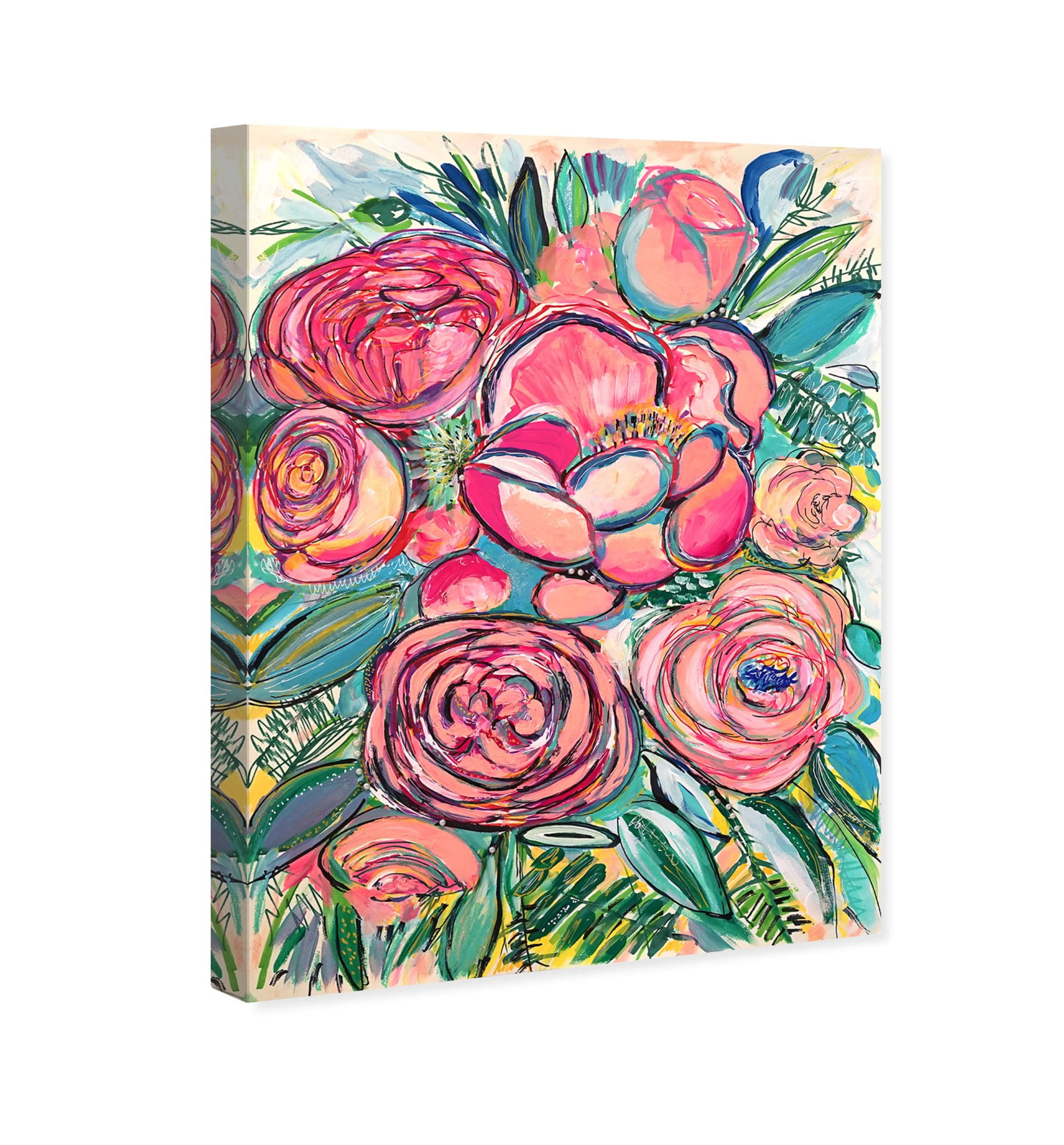 Rainbow Rose Or Happy Flower Art Print Home Decor Wall Art Poster H