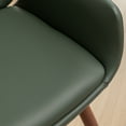 thumbnail image 2 of FOWEOAIU Modern Dining Chairs,Leather Upholstered Walnut Wood Kitchen Dining , Green (Set of 4) ﻿, 2 of 14