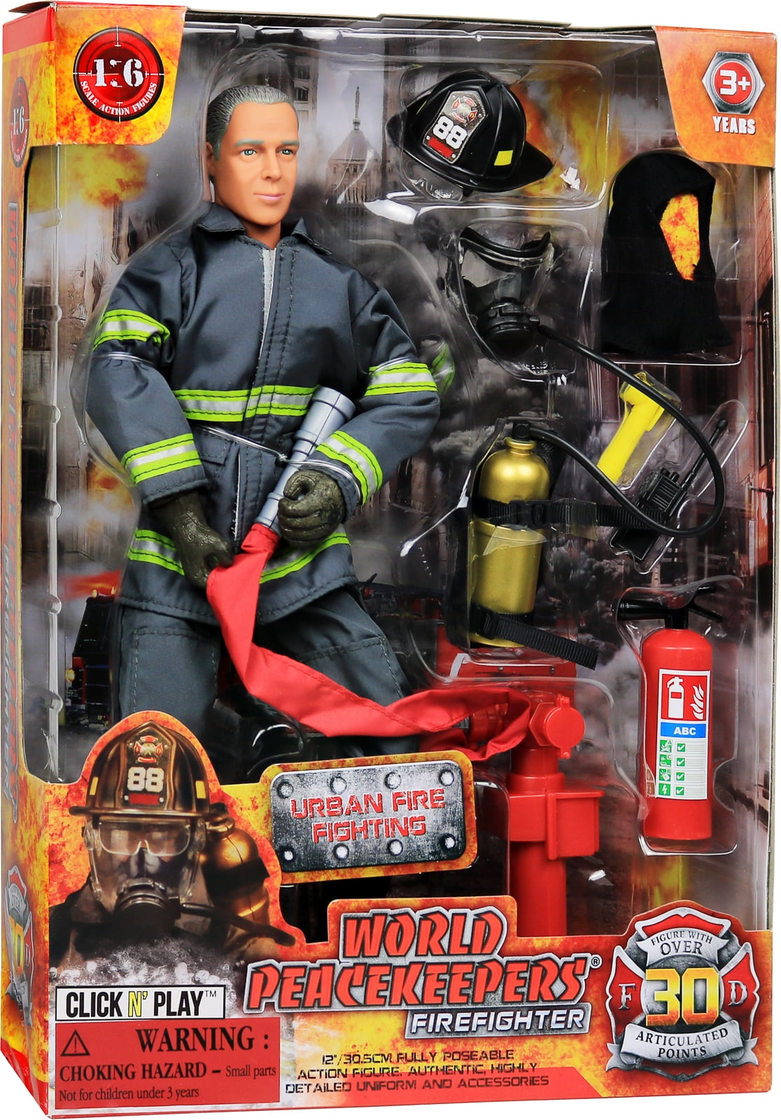 20 Mini Action Figures Set of Professions Kids Gift Policeman Santa Fireman 