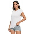 thumbnail image 3 of Womens Solid Knitted Sleeveless Button Vest Round Neck Sweater Casual Pullover Thin Tank Tops, 3 of 5