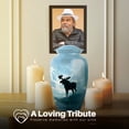 thumbnail image 6 of Yatskia Frozen Wilderness Moose Small Memorial Keepsake Urns for Human Ashes Adult Mom and Dad, Large Funeral Urn for Adult Ash, (Classic 10 Inch and 3 Inch), 6 of 8