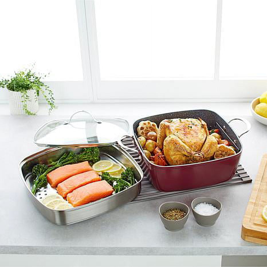 Buy Curtis Stone Stainless Steel Dura-Pan Nonstick 5-piece Cookware Set-OPEN  BOX by Nobody Lower on Dot & Bo