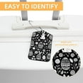 thumbnail image 3 of Square PU Leather 2 Pack Travel Tag - Bag Tag - Suitcase Tag with Privacy Cover and Stainless Steel Ring - Suitable for Travel, Backpack, and Handbag Easter Egg, 3 of 7