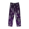 thumbnail image 4 of Disketp Snowflake Gradient Purple Men'S Pajama Pants - Ultra Soft Fleece Sleep And Lounge Pants (Size: S-Xxl), 4 of 9