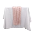thumbnail image 4 of Balsa Circle 9 feet Dusty Rose Crinkled Sheer Organza Table Runner Party Events Reception Tableware Decorations Supplies, 4 of 8
