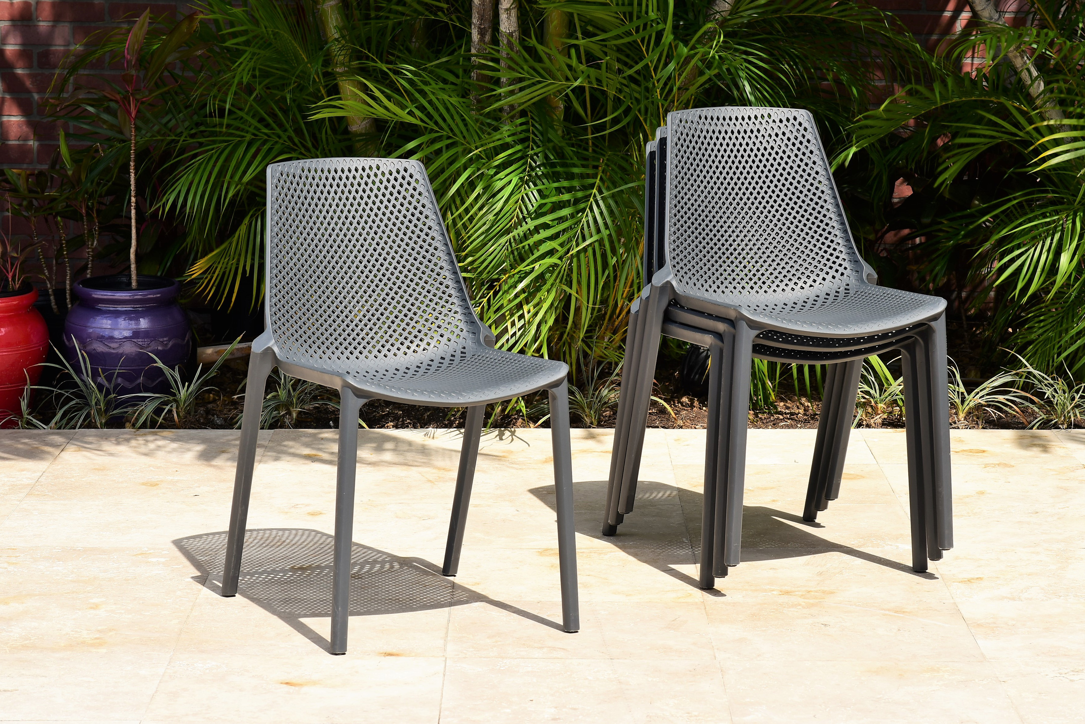 Amazonia Clay Solid Wood 7 Pieces Rectangular Patio Dining Set, Seating Capacity: 6
